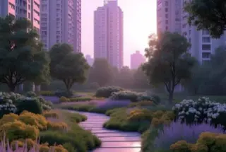 Landscaped Garden at Adani 9 PBR Nerul