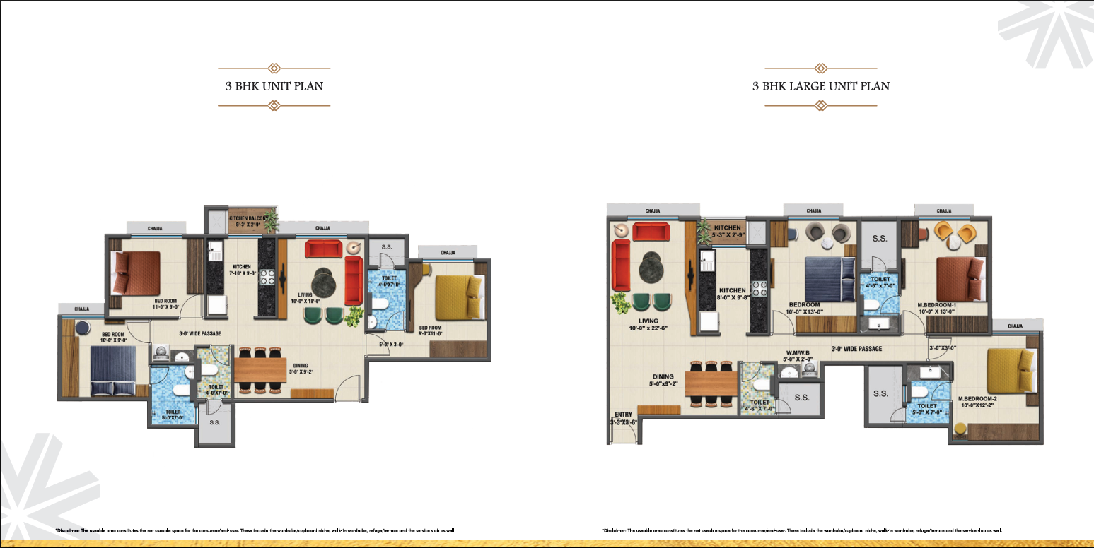 Arihant Advika Vashi 3 BHK Floor Plan