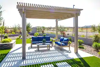 Shaded Pergola Seating at Embassy Park Panvel