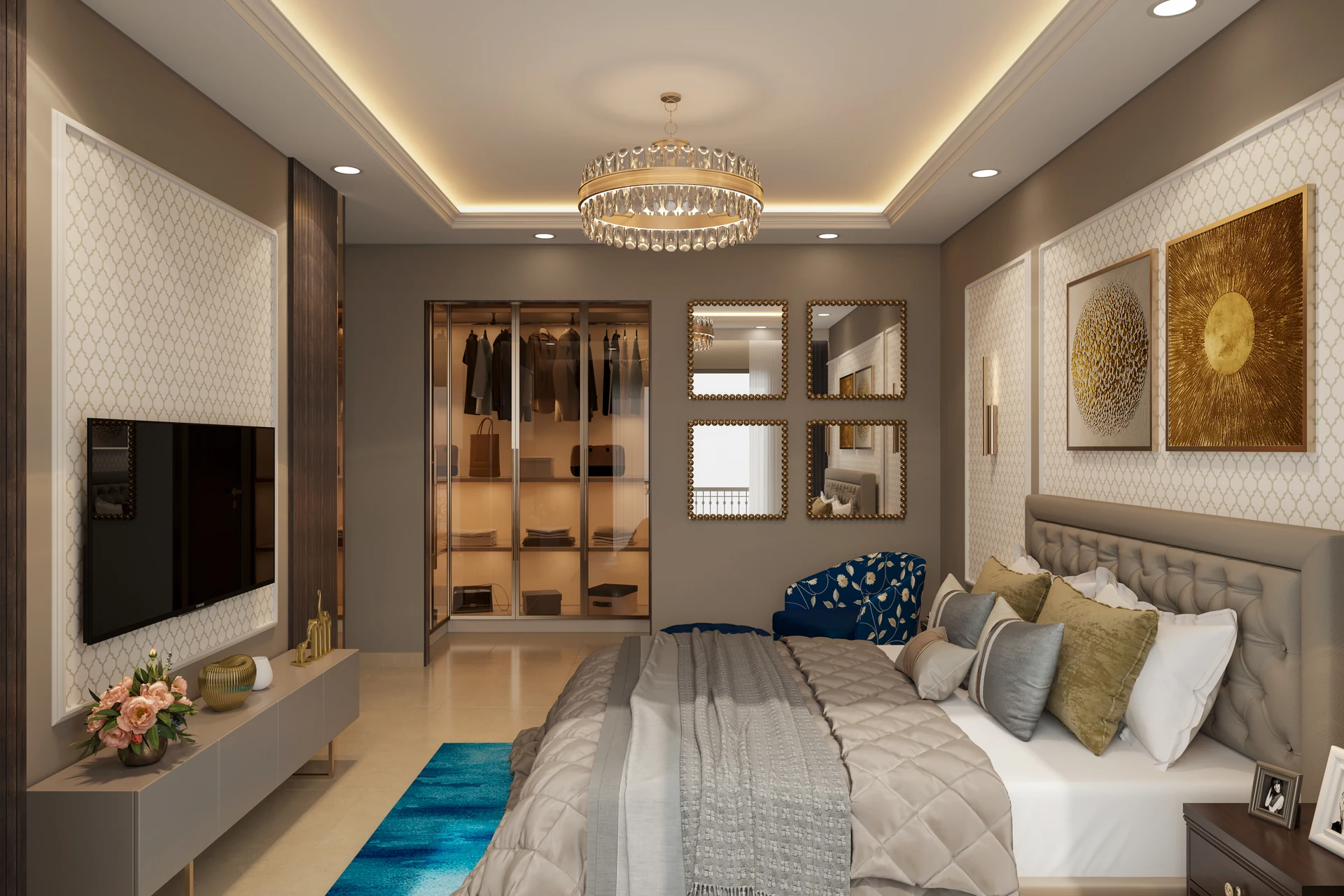 Hiranandani Fortune City Panvel 3 BHK Sample Flat Guest Bedroom