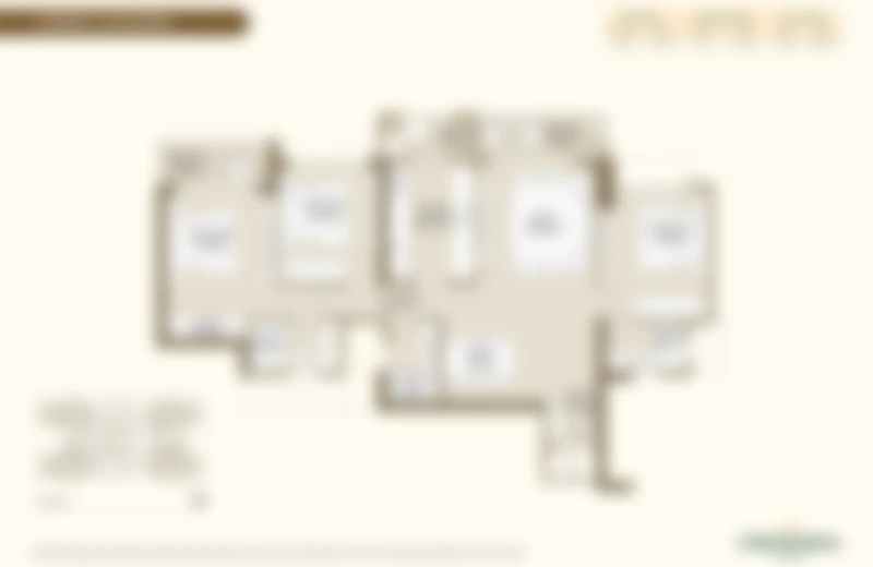 L&T Crestoria Panvel - 3 BHK Luxuria Floor Plan Layout