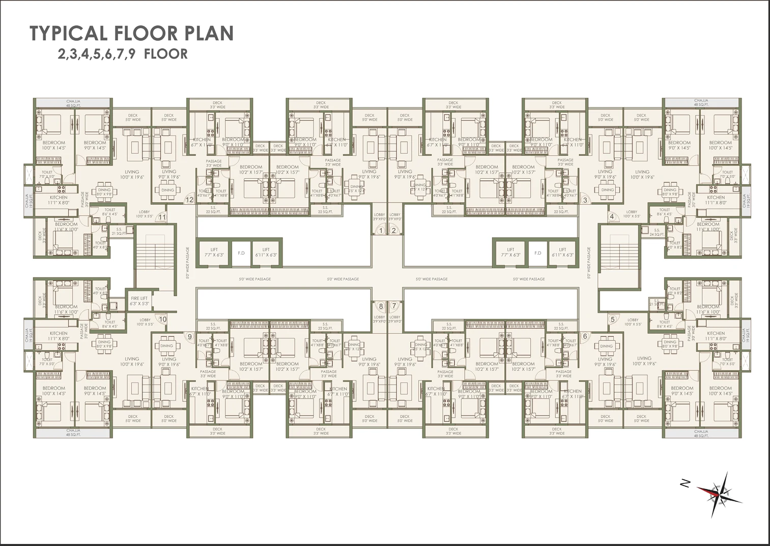 Pioneer The View Typical Floor Plan