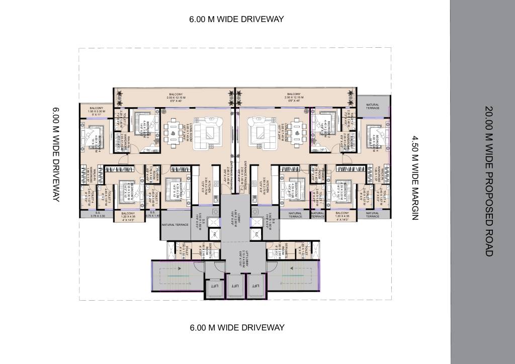Sai Palm View Nerul 4 BHK Floor Plan View 1