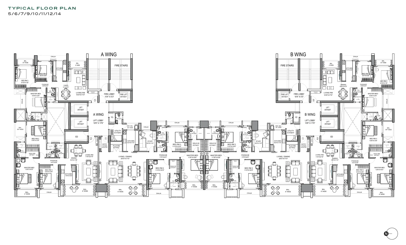 Sai Codename Green Gold Nerul - Typical Floor Plan