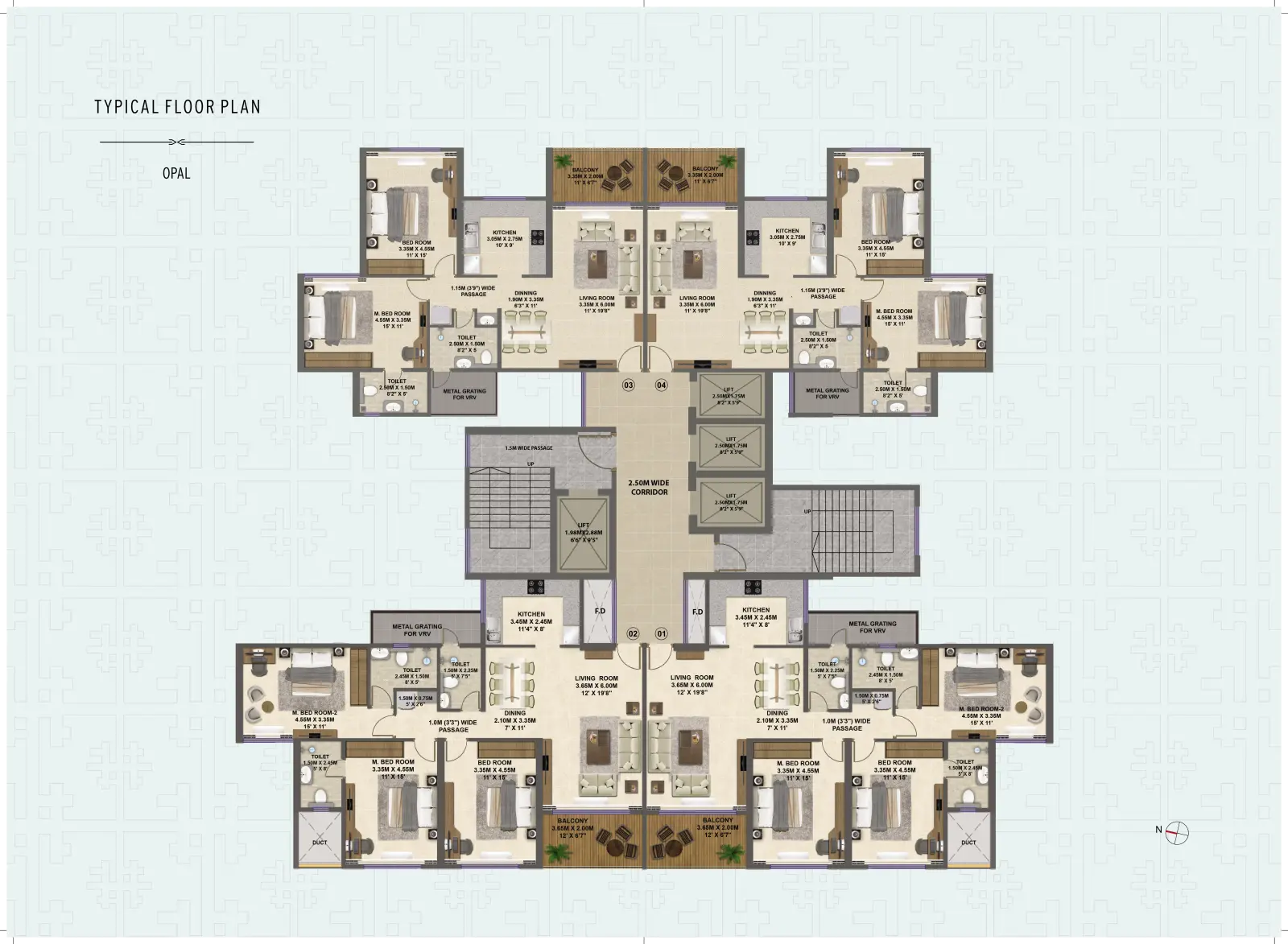 3 BHK Floor Plan