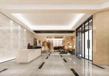 Grand entrance lobby and waiting lounge