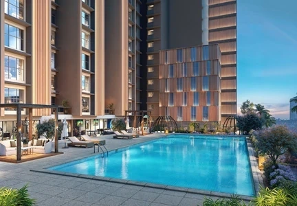 Swimming pool and poolside deck